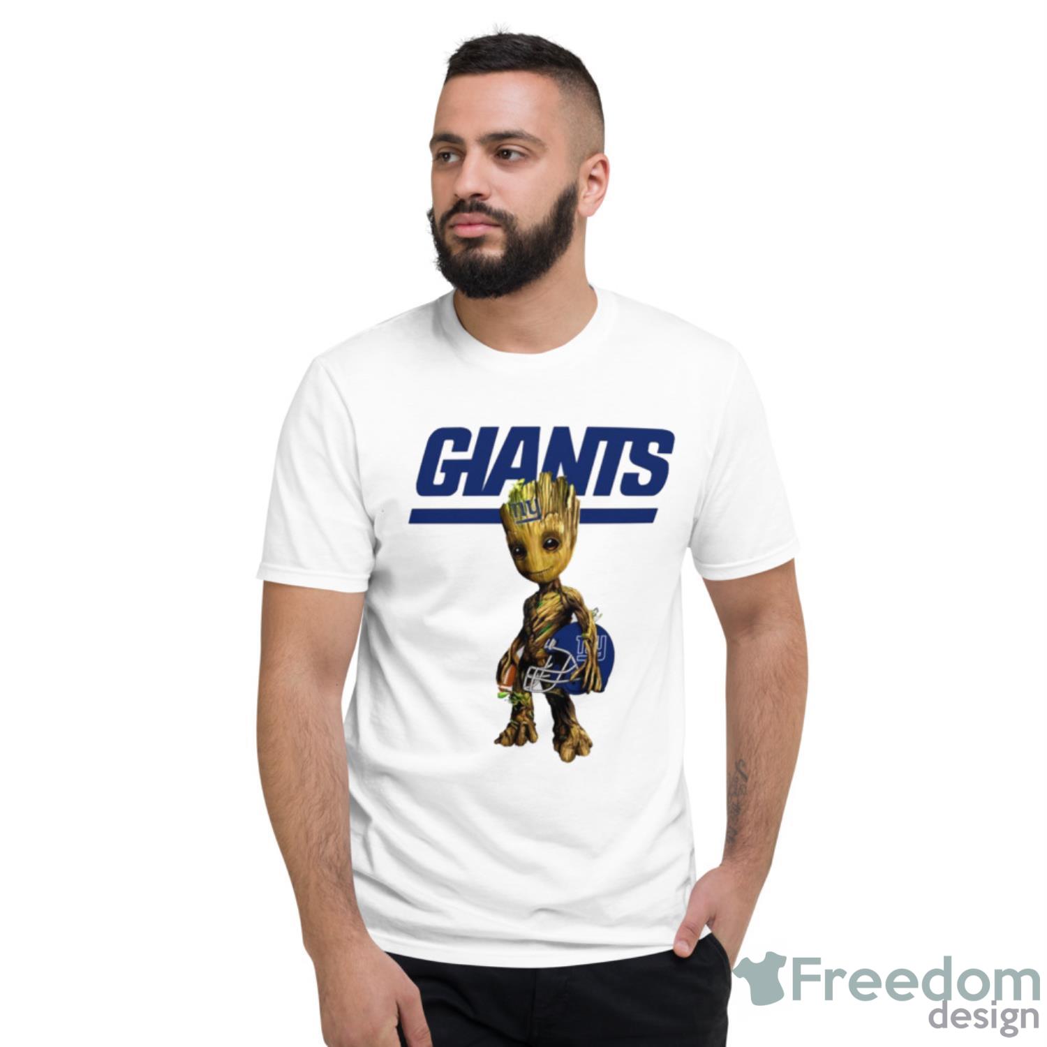 New York Giants NFL Football Groot Marvel Guardians Of The Galaxy T Shirt image New York Giants NFL Football Groot Marvel Guardians Of The Galaxy T Shirt - Short Sleeve T-Shirt