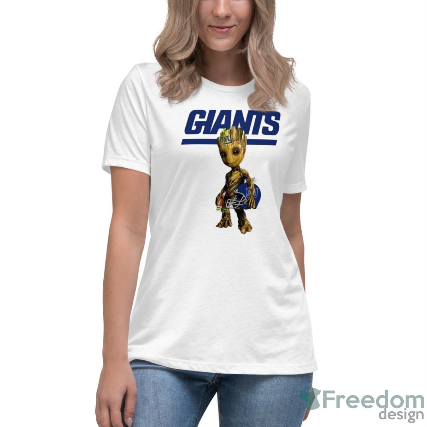 new-york-giants-nfl-football-groot-marvel-guardians-of-the-galaxy-t-shirt-4.jpeg New York Giants NFL Football Groot Marvel Guardians Of The Galaxy T Shirt - Women's Relaxed Short Sleeve Jersey Tee