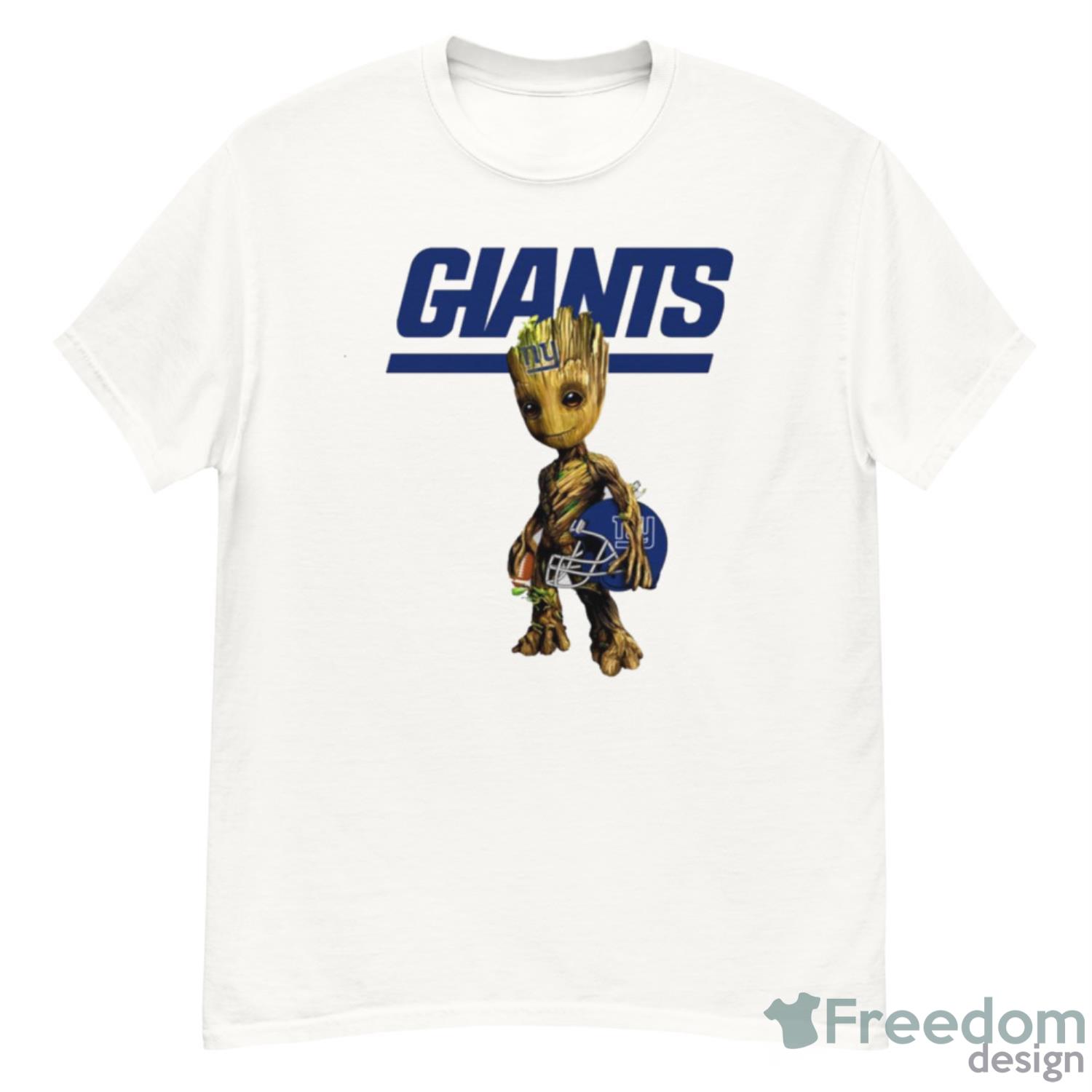 New York Giants NFL Football Groot Marvel Guardians Of The Galaxy T Shirt image New York Giants NFL Football Groot Marvel Guardians Of The Galaxy T Shirt - G500 Men’s Classic T-Shirt