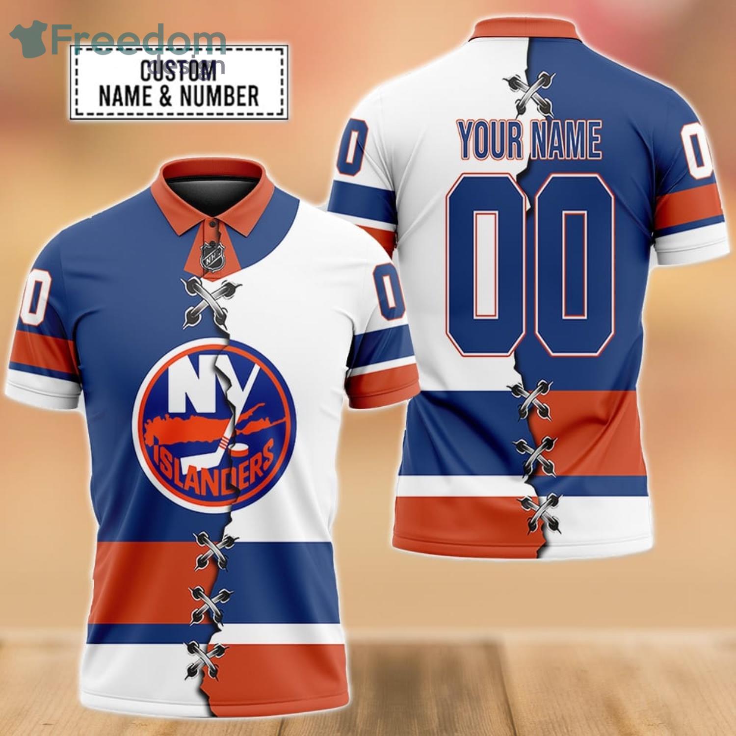 Custom Name New York Rangers Logo NHL Fans Golf Polo Shirt For Men
