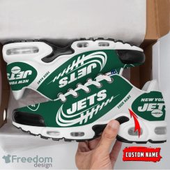 New York Jets Custom Name Air Cushion Sport Shoes For Fans Product Photo 2