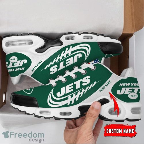 New York Jets Custom Name Air Cushion Sport Shoes For Fans Product Photo 2