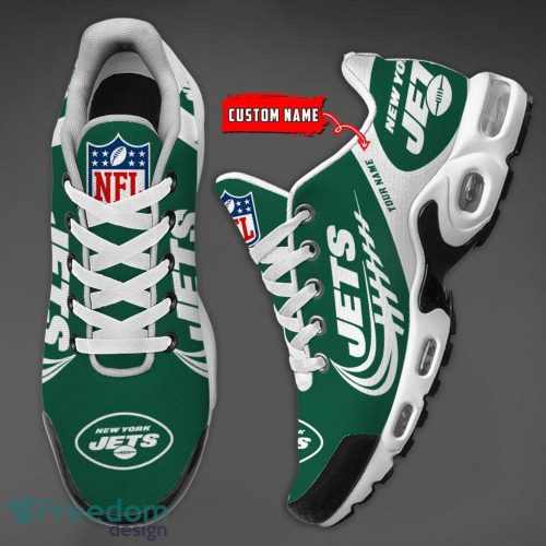 New York Jets Custom Name Air Cushion Sport Shoes For Fans Product Photo 3