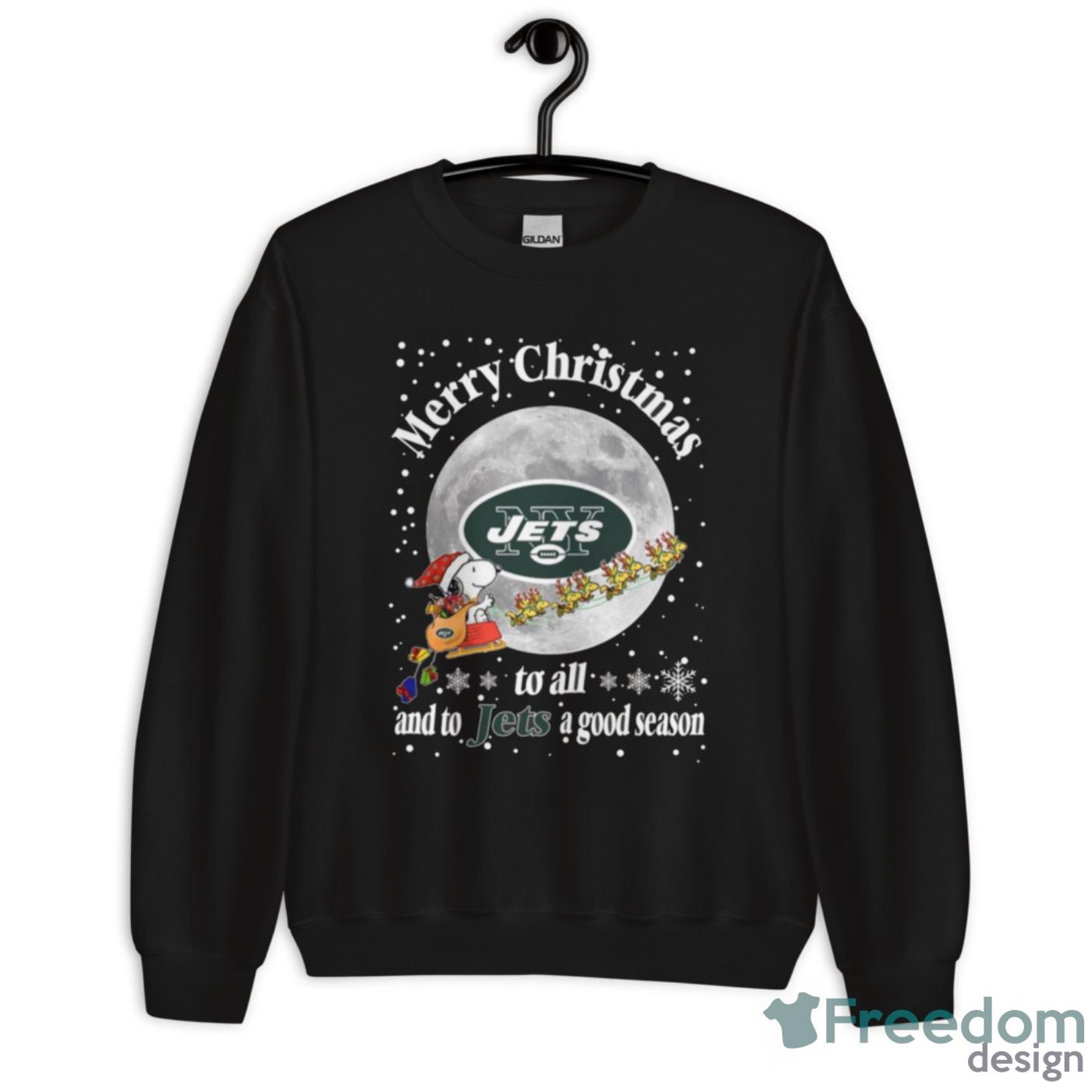 New York Jets Merry Christmas To All And To Jets A Good Season NFL Football Sports T Shirt image New York Jets Merry Christmas To All And To Jets A Good Season NFL Football Sports T Shirt - Unisex Heavy Blend Crewneck Sweatshirt