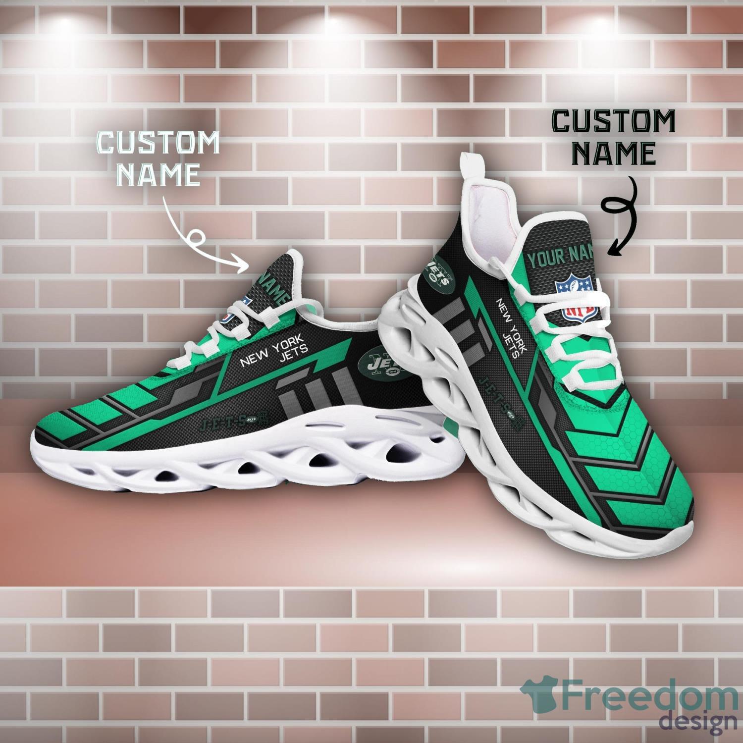 NFL New York Jets Custom Name Air Jordan 13 Shoes V3