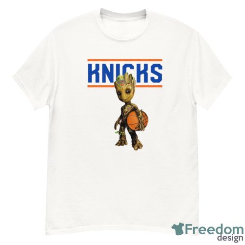 New York Knicks NBA Basketball Groot Marvel Guardians Of The Galaxy T Shirt