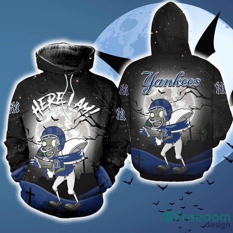 New York Yankees Zoombie Football Gift Fans 3D AOP Hoodie Zip Hoodie Skull Halloween Black For Mens - New York Yankees Zoombie Football Gift Fans 3D AOP Hoodie Zip Hoodie Skull Halloween Black For Mens