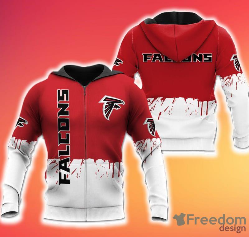 Atlanta Falcons NFL Halloween Skull Skeleton Zip Hoodie 3D All Over Print