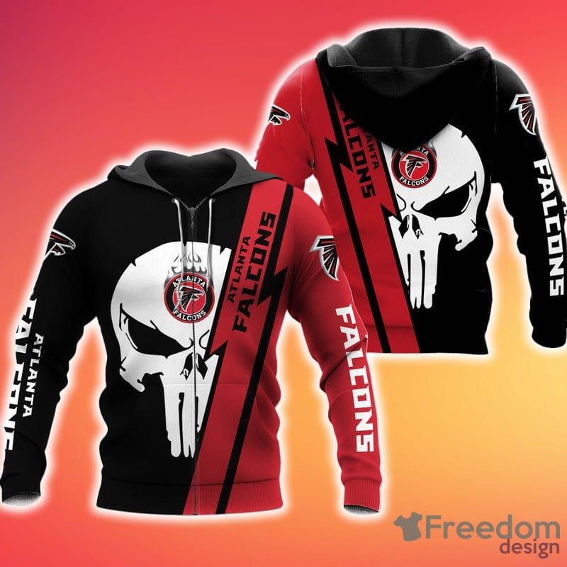 NFL Atlanta Falcons Red Unisex Hoodie, Zip Hoodie 3D All Over Print For Fans