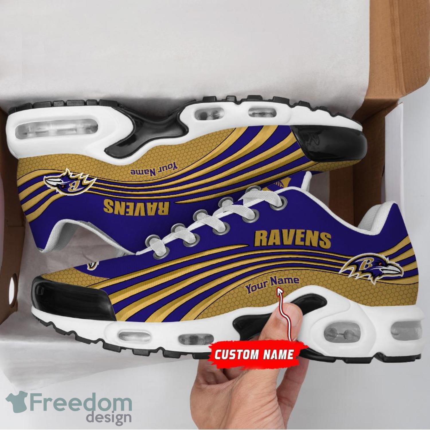 Limited Edition] NFL Baltimore Ravens Custom Nike Air Force Sneakers