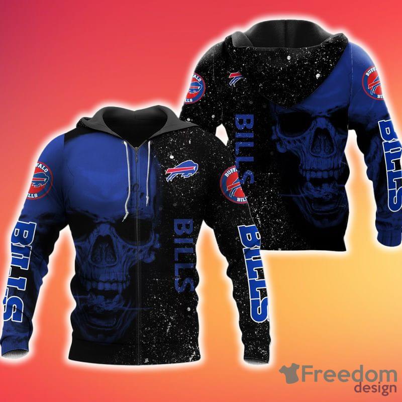 Buffalo Bills Christmas Skull Pattern Ugly Christmas Sweater - Freedomdesign