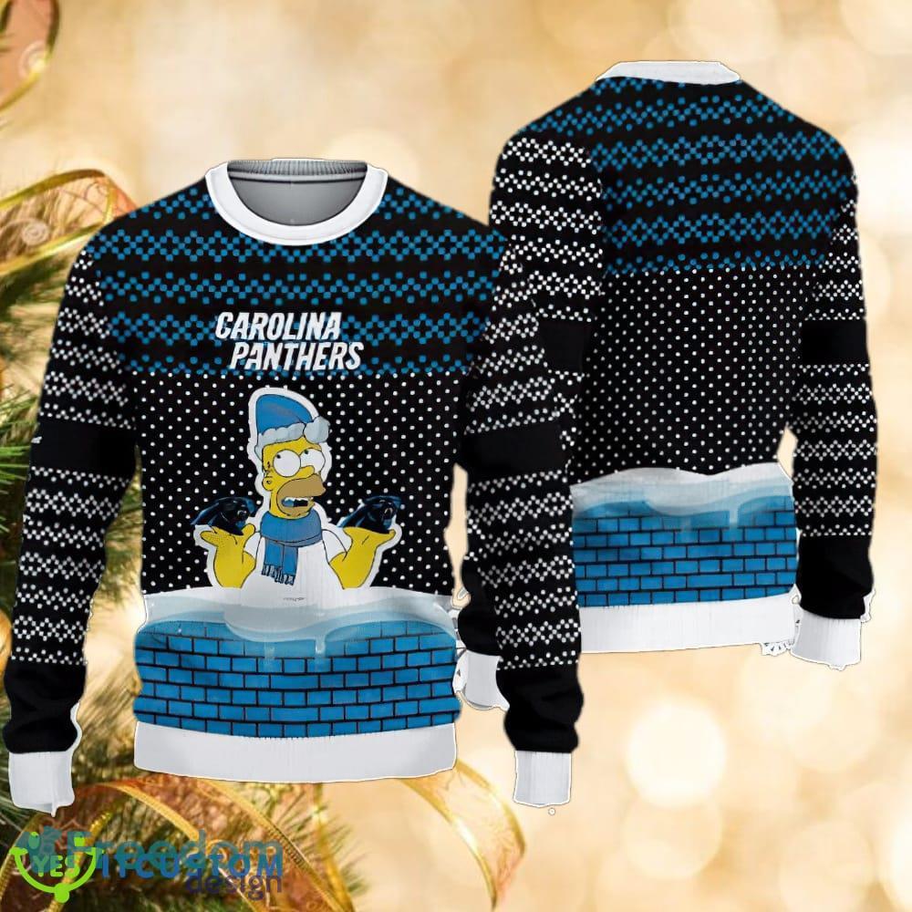 Carolina Panthers Christmas Reindeer Ugly Christmas Sweater