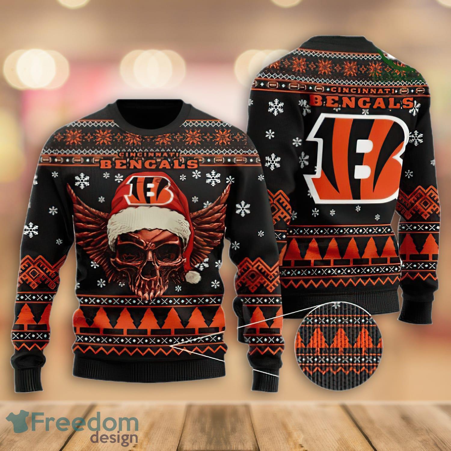 Cincinnati Bengals All Over Print Christmas Knitting Ugly Sweater