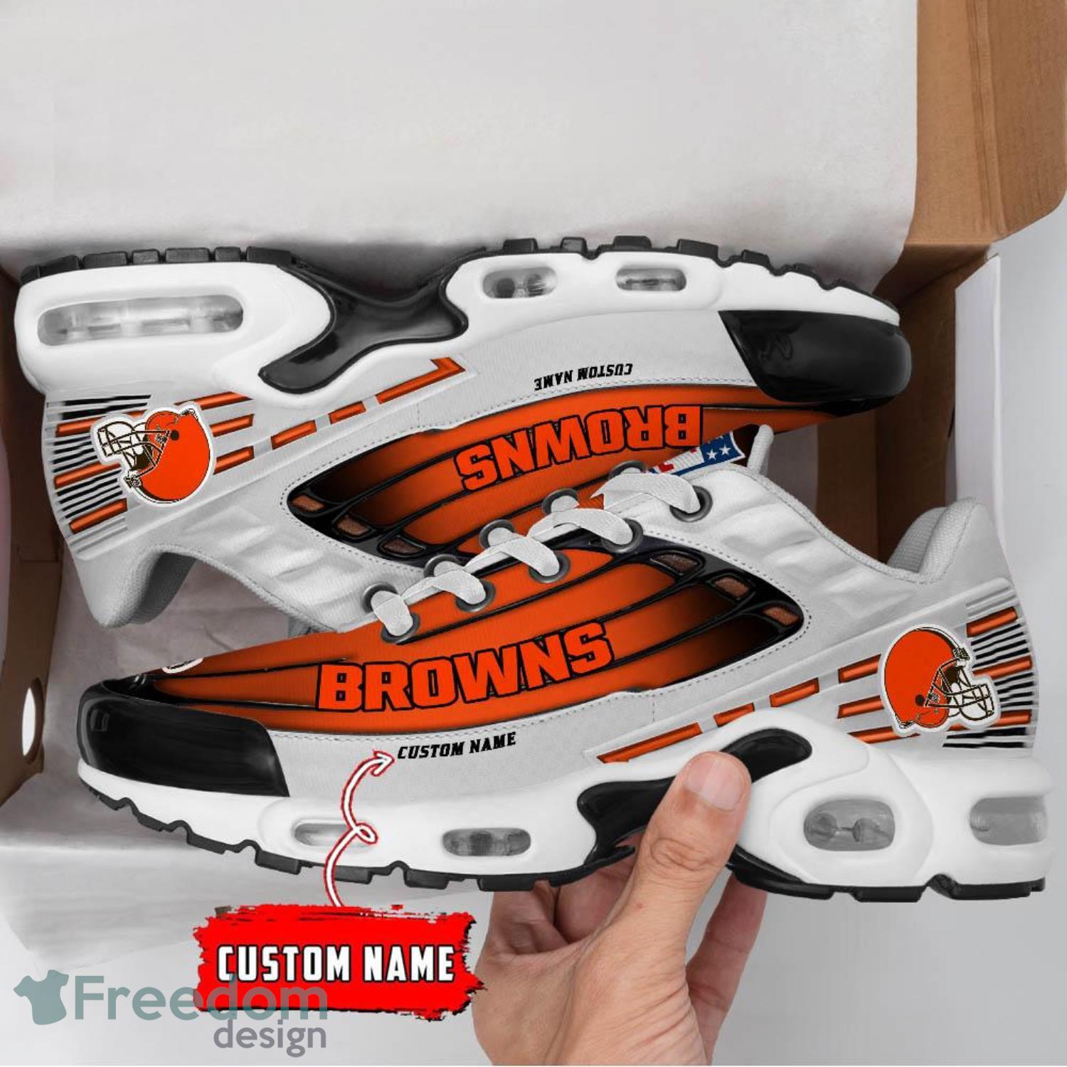 Cleveland Browns NFL Team Premium Sneakers Custom Name Air Cushion