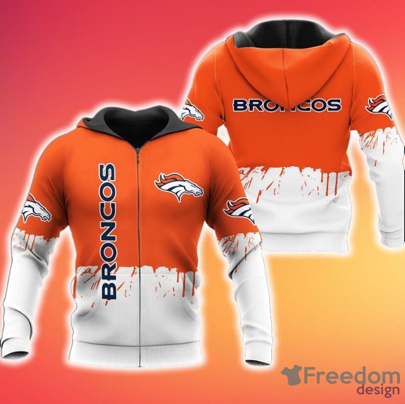 Men / Women Denver Broncos 3D Zipper Hoodie, Denver Broncos Zipper Hoodie,  NFL Denver Broncos