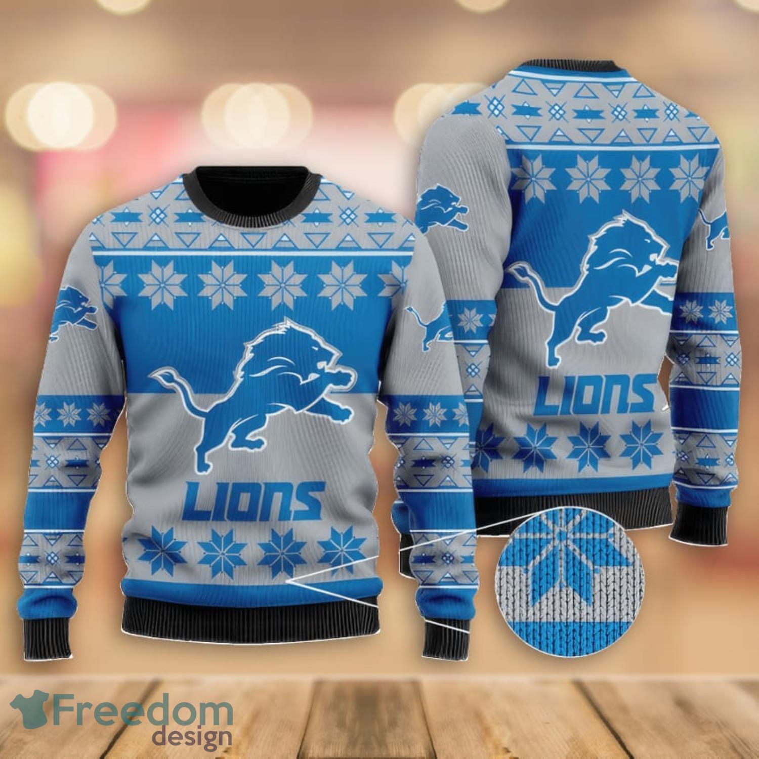 Detroit Lions NFL Ugly Christmas Sweater - HipposFashion