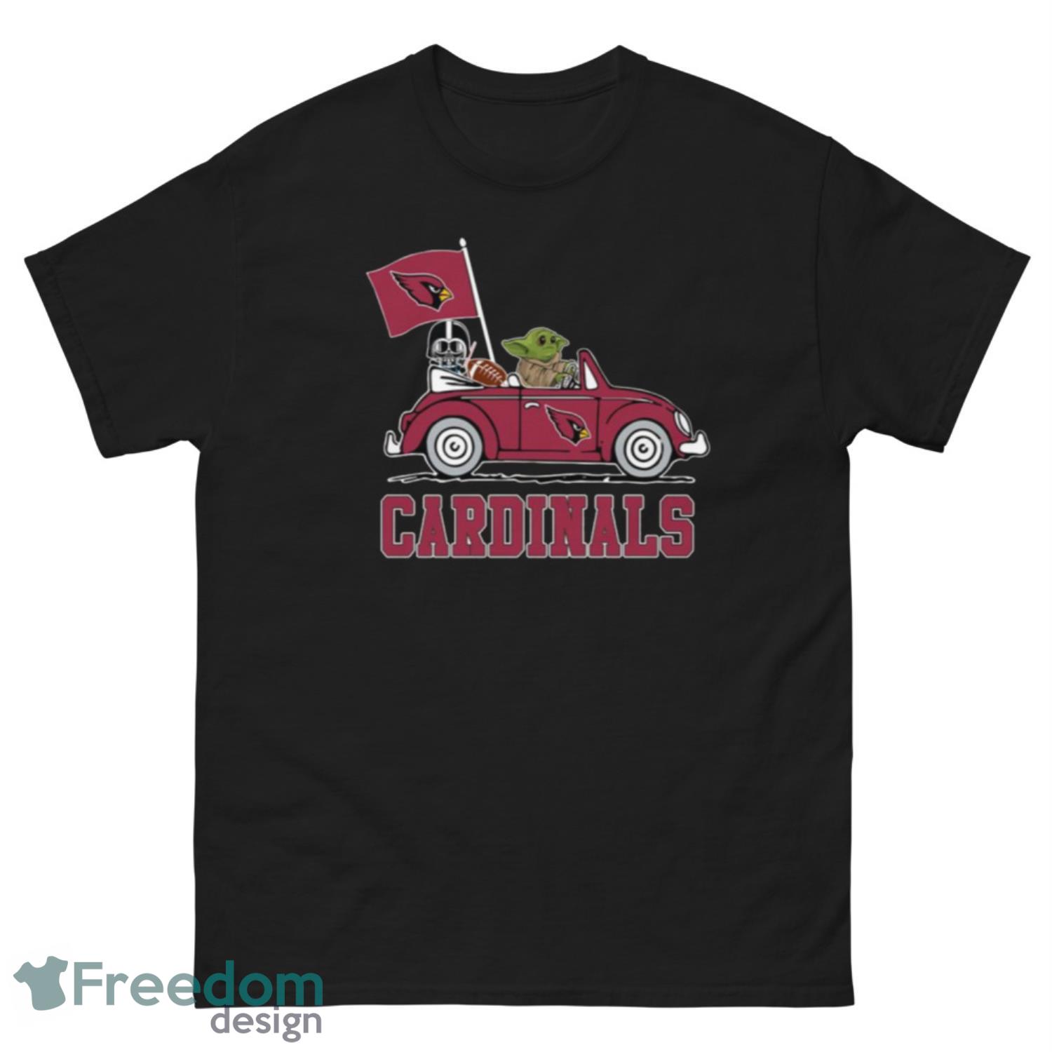 NFL Football Arizona CardinalsDarth Vader Baby Yoda Driving Star Wars Shirt T Shirt - G500 Men’s Classic Tee