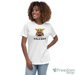 NFL Football Atlanta Falcons Baby Yoda Star Wars Sport Gift T Shirt image NFL Football Atlanta Falcons Baby Yoda Star Wars Sport Gift T- Shirt - Women's Relaxed Short Sleeve Jersey Tee
