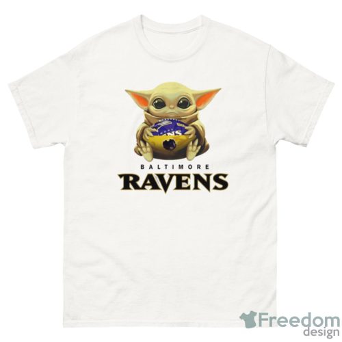 NFL Football Baltimore Ravens Baby Yoda Star Wars Sport Gift Shirt Product Photo 2