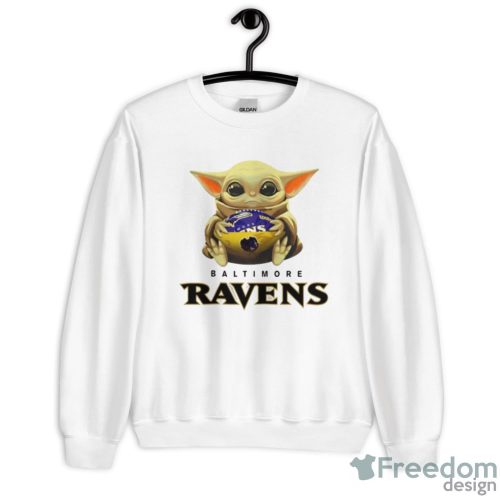 NFL Football Baltimore Ravens Baby Yoda Star Wars Sport Gift Shirt Product Photo 1