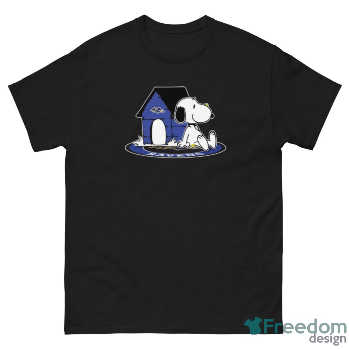 NFL Football Baltimore Ravens Snoopy The Peanuts Movie Shirt T Shirt - G500 Men’s Classic Tee