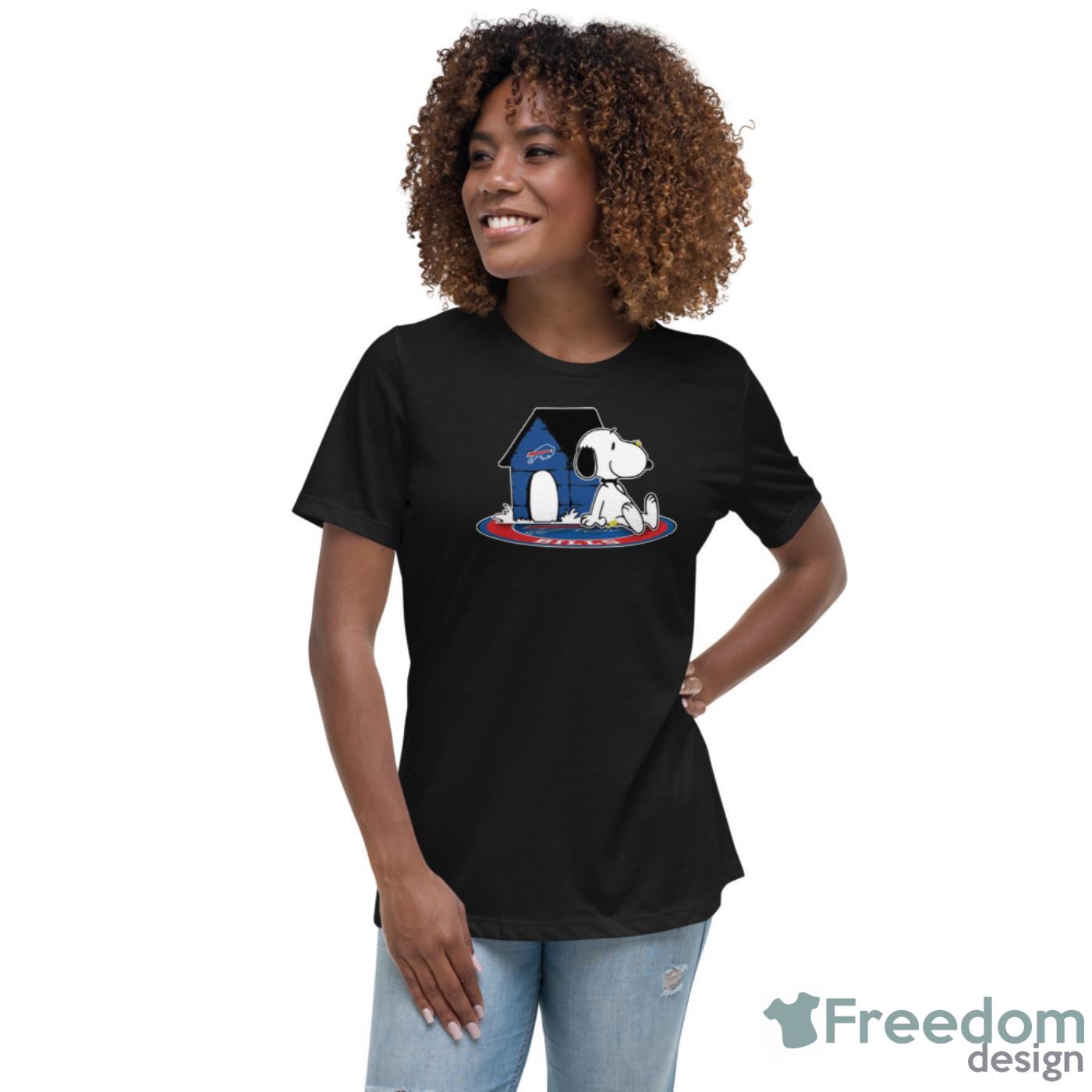 NFL Football Buffalo Bills Snoopy The Peanuts Movie Shirt T Shirt - Womens Relaxed Short Sleeve Jersey Tee NFL Football Buffalo Bills Snoopy The Peanuts Movie Shirt T Shirt - Womens Relaxed Short Sleeve Jersey Tee