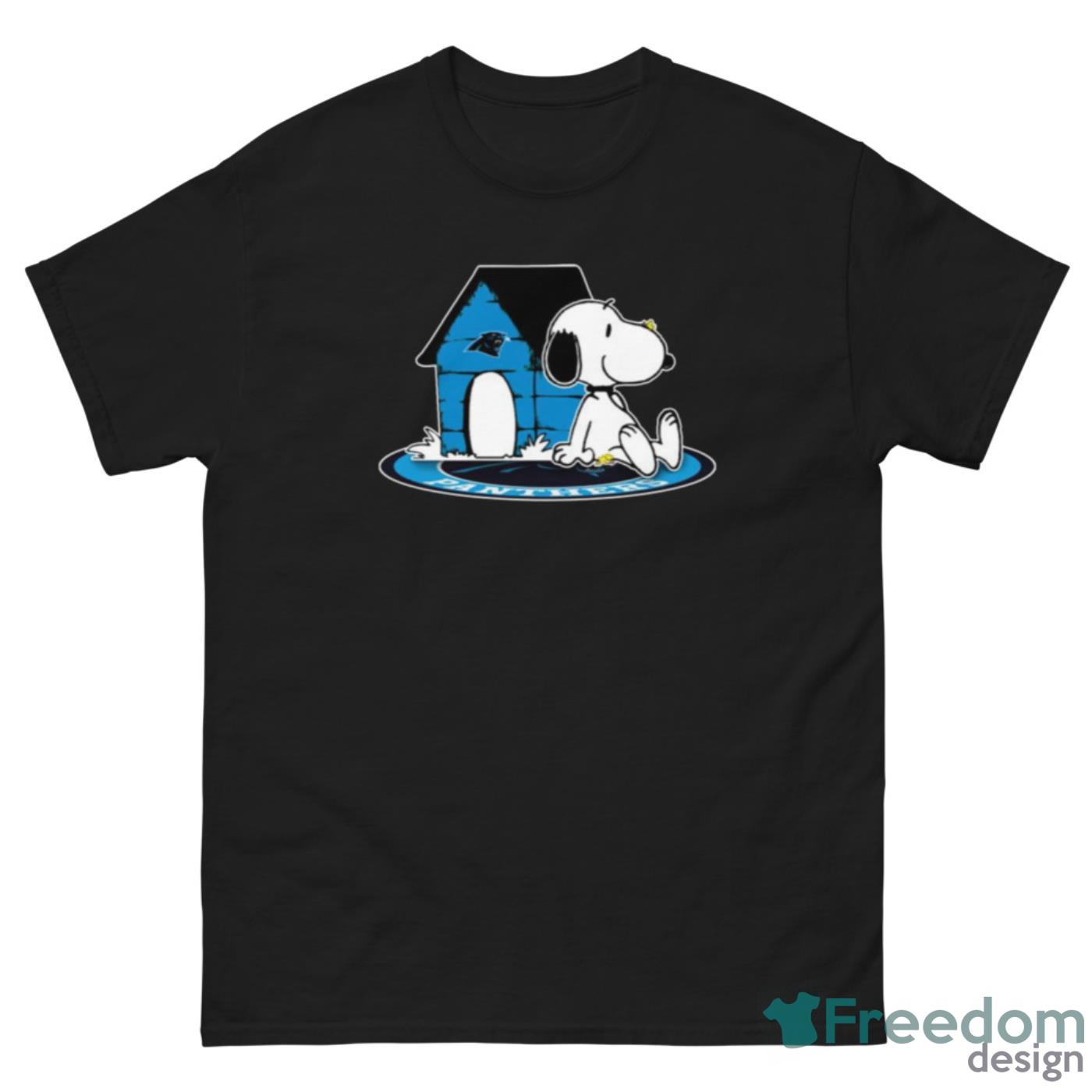 NFL Football Carolina Panthers Snoopy The Peanuts Movie Shirt T Shirt - G500 Men’s Classic Tee