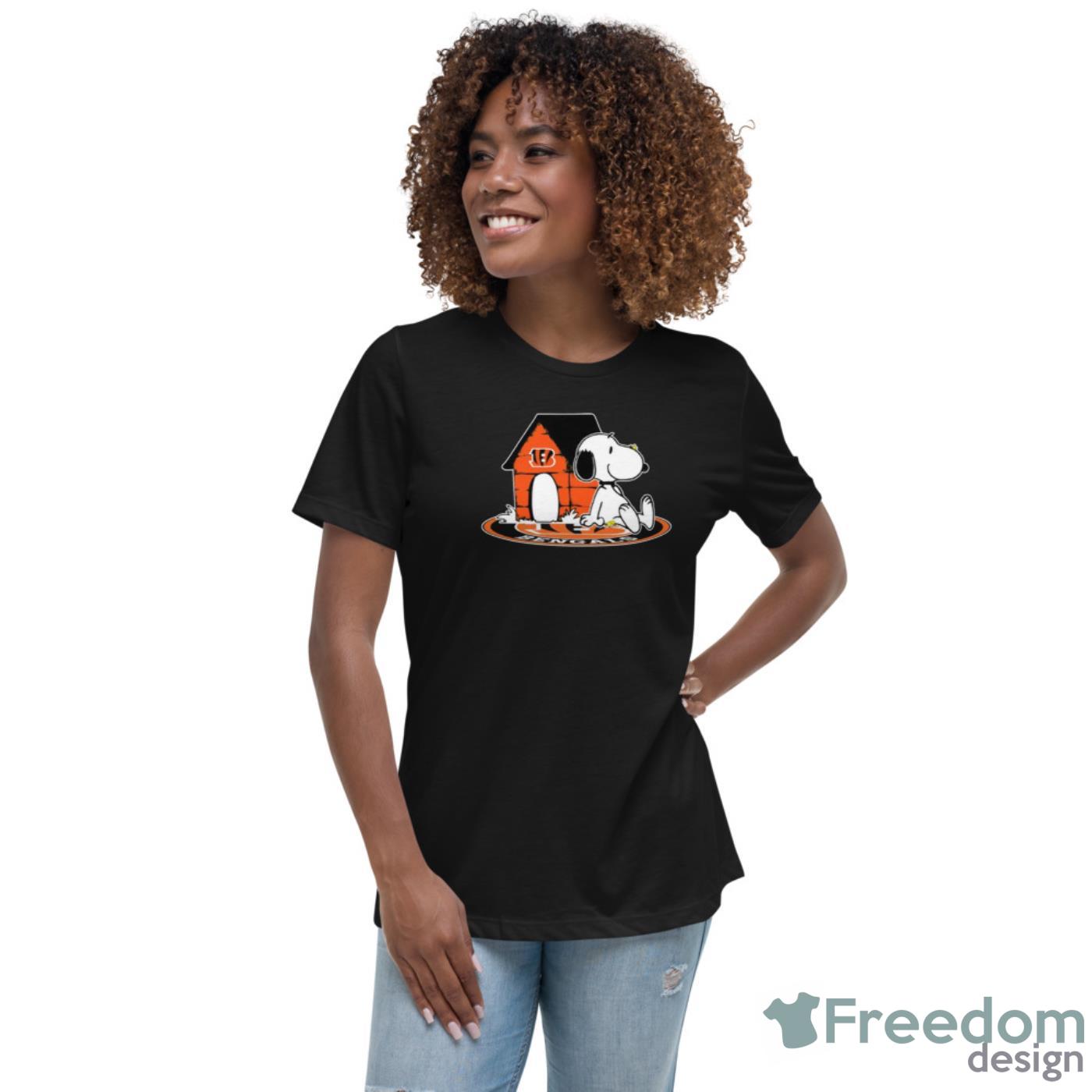NFL Football Cincinnati Bengals Snoopy The Peanuts Movie Shirt T Shirt - Womens Relaxed Short Sleeve Jersey Tee NFL Football Cincinnati Bengals Snoopy The Peanuts Movie Shirt T Shirt - Womens Relaxed Short Sleeve Jersey Tee