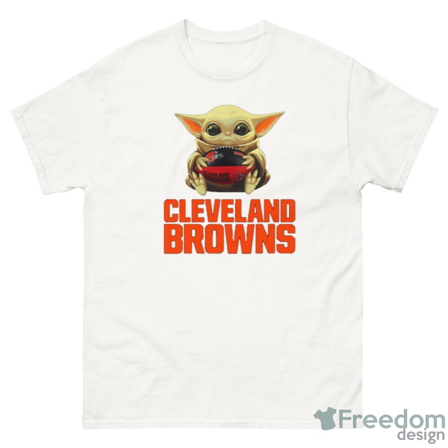NFL Football Cleveland Browns Baby Yoda Star Wars Sport Gift T Shirt image NFL Football Cleveland Browns Baby Yoda Star Wars Sport Gift T- Shirt - G500 Men’s Classic T-Shirt