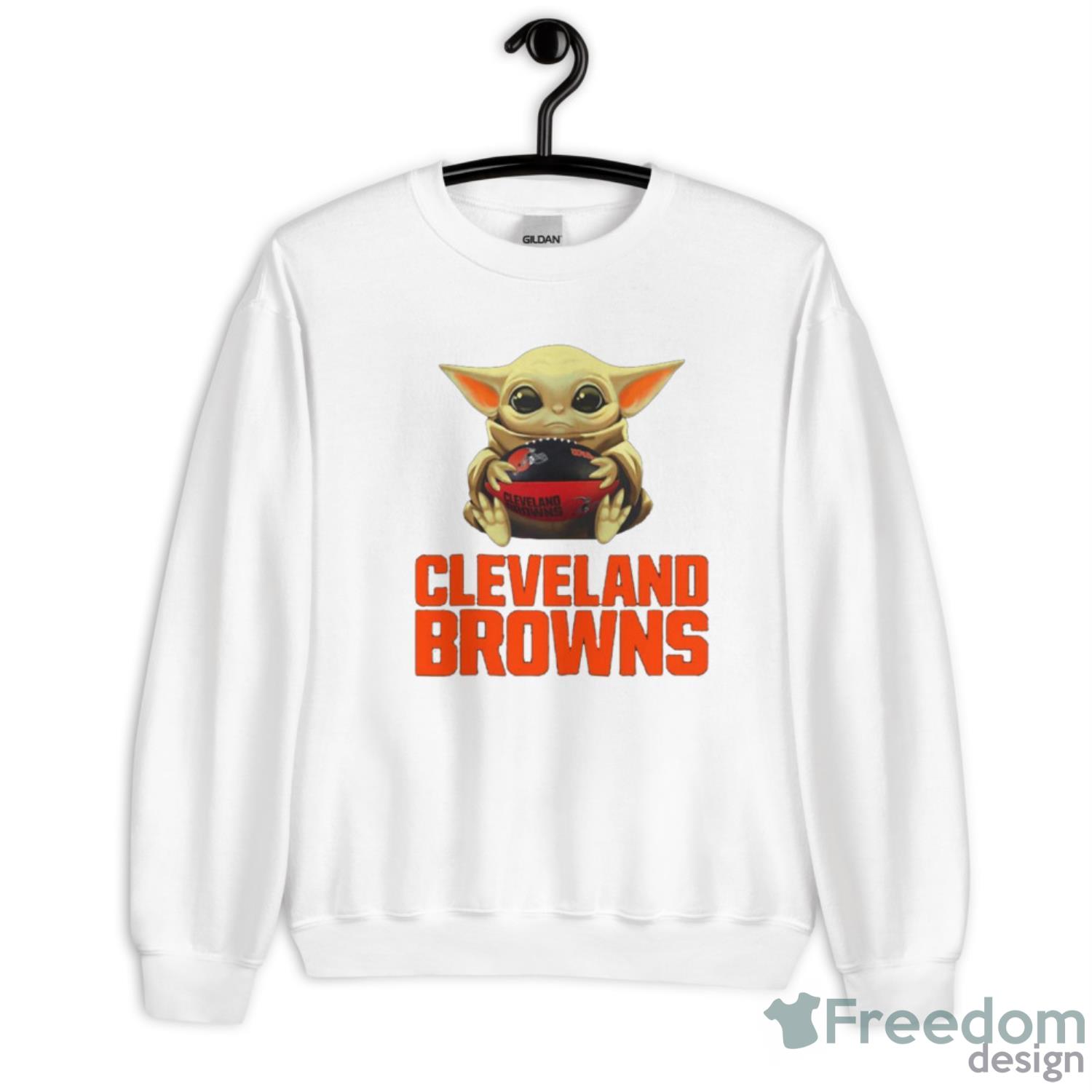 NFL Football Cleveland Browns Baby Yoda Star Wars Sport Gift T Shirt image NFL Football Cleveland Browns Baby Yoda Star Wars Sport Gift T- Shirt - G185 Unisex Heavy Blend Crewneck Sweatshirt