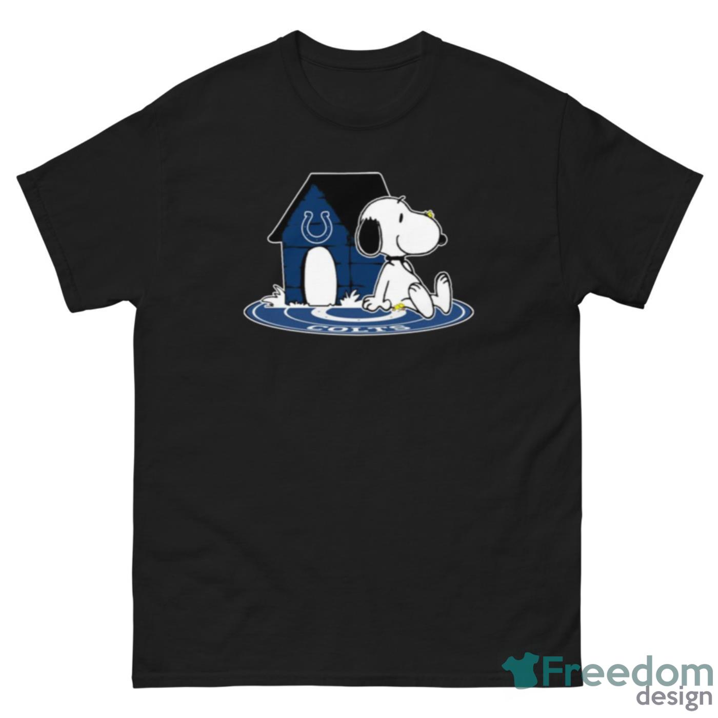 NFL Football Indianapolis Colts Snoopy The Peanuts Movie Shirt T Shirt - G500 Men’s Classic Tee