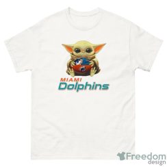 NFL Football Miami Dolphins Baby Yoda Star Wars Sport Gift T- Shirt - G500 Men’s Classic T-Shirt