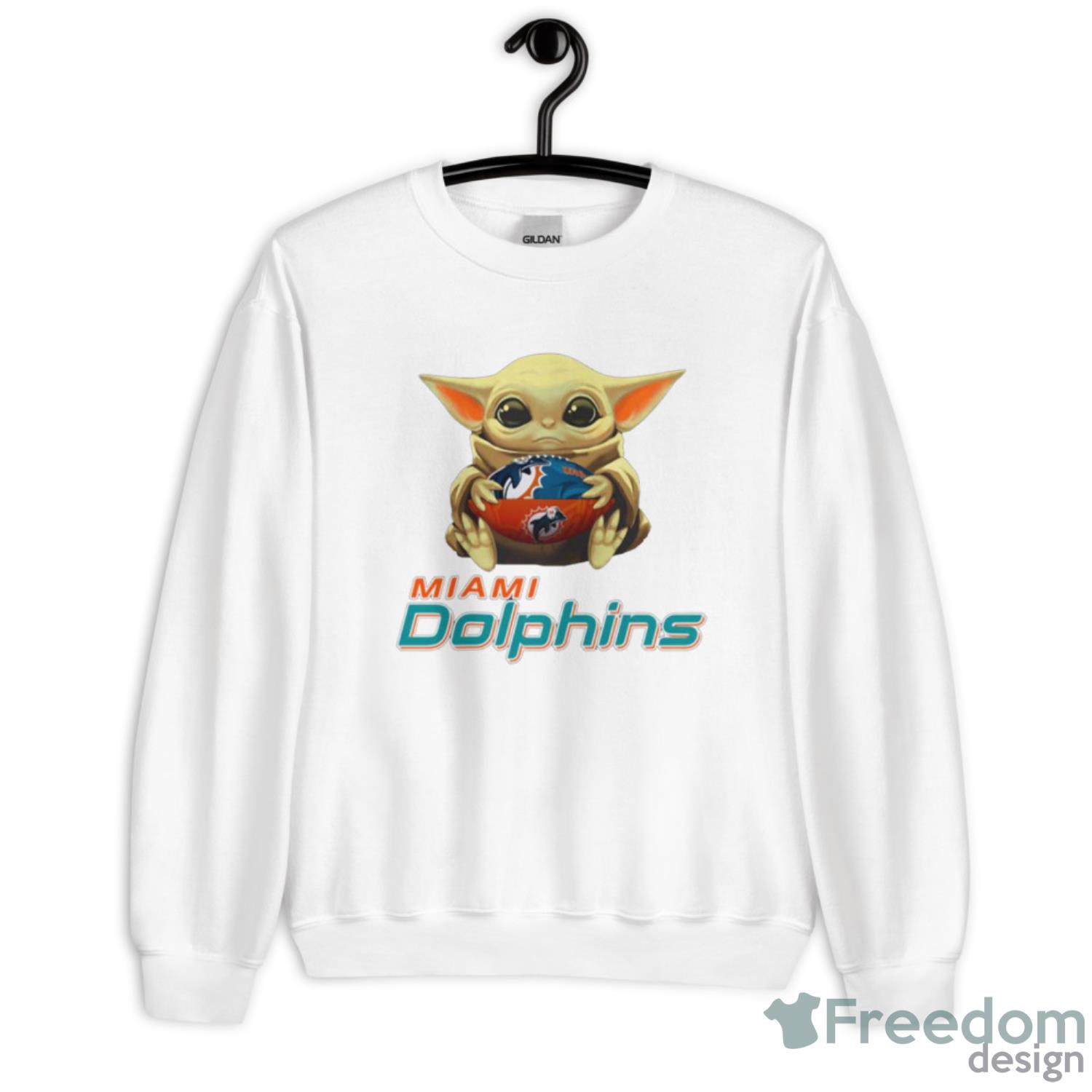 Custom Miami Dolphins Youth Name & Number Logo T-Shirt - Ash