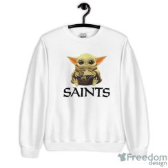 NFL Football New Orleans Saints Baby Yoda Star Wars Sport Gift Shirt Product Photo 1