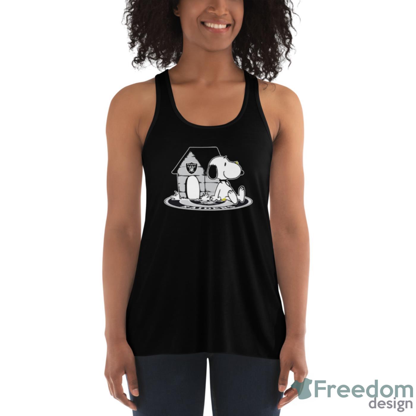 NFL Football Oakland Raiders Snoopy The Peanuts Movie Shirt T Shirt - Womens Flowy Racerback Tank NFL Football Oakland Raiders Snoopy The Peanuts Movie Shirt T Shirt - Womens Flowy Racerback Tank