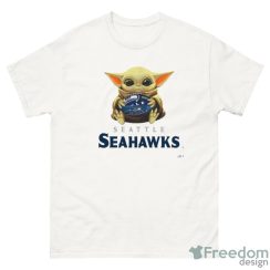 NFL Football Seattle Seahawks Baby Yoda Star Wars Sport Gift Shirt Product Photo 2