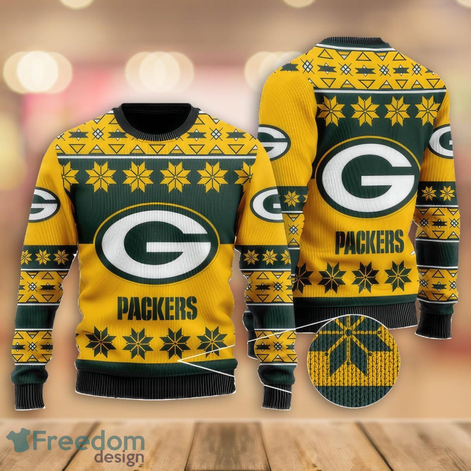 Green Bay Packers Christmas Ugly Sweater All Over Print T-Shirt