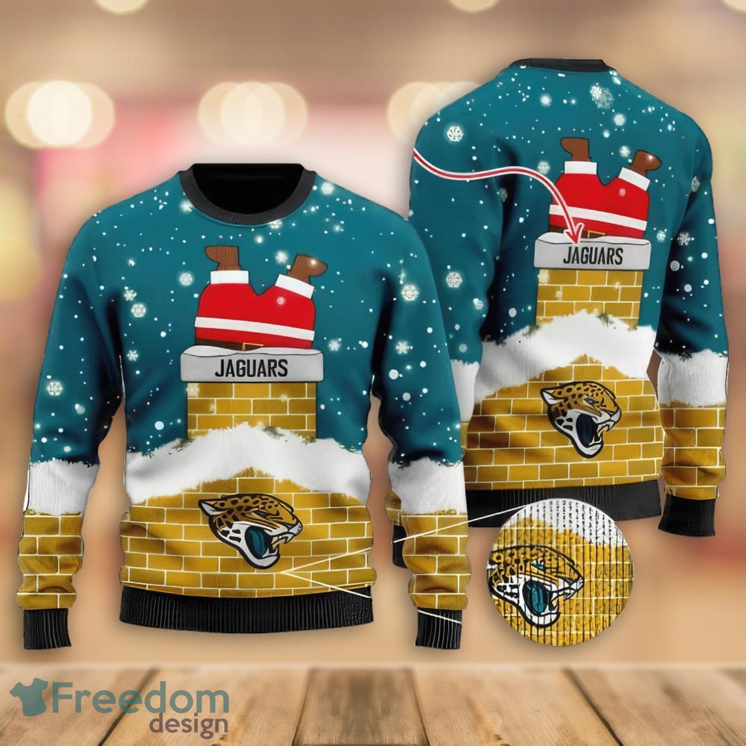 NFL Jacksonville Jaguars Custom Name Number Ugly Christmas Sweater