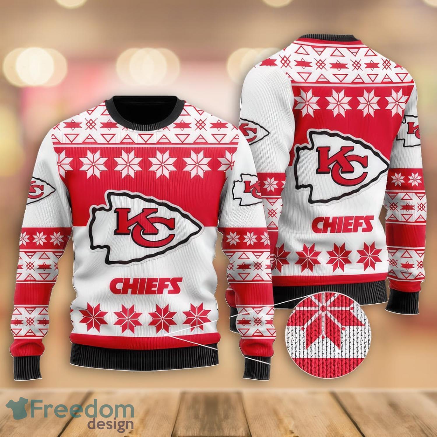 NFL KCC Christmas Gift All Over Print Ugly Christmas Sweater Product Photo 1