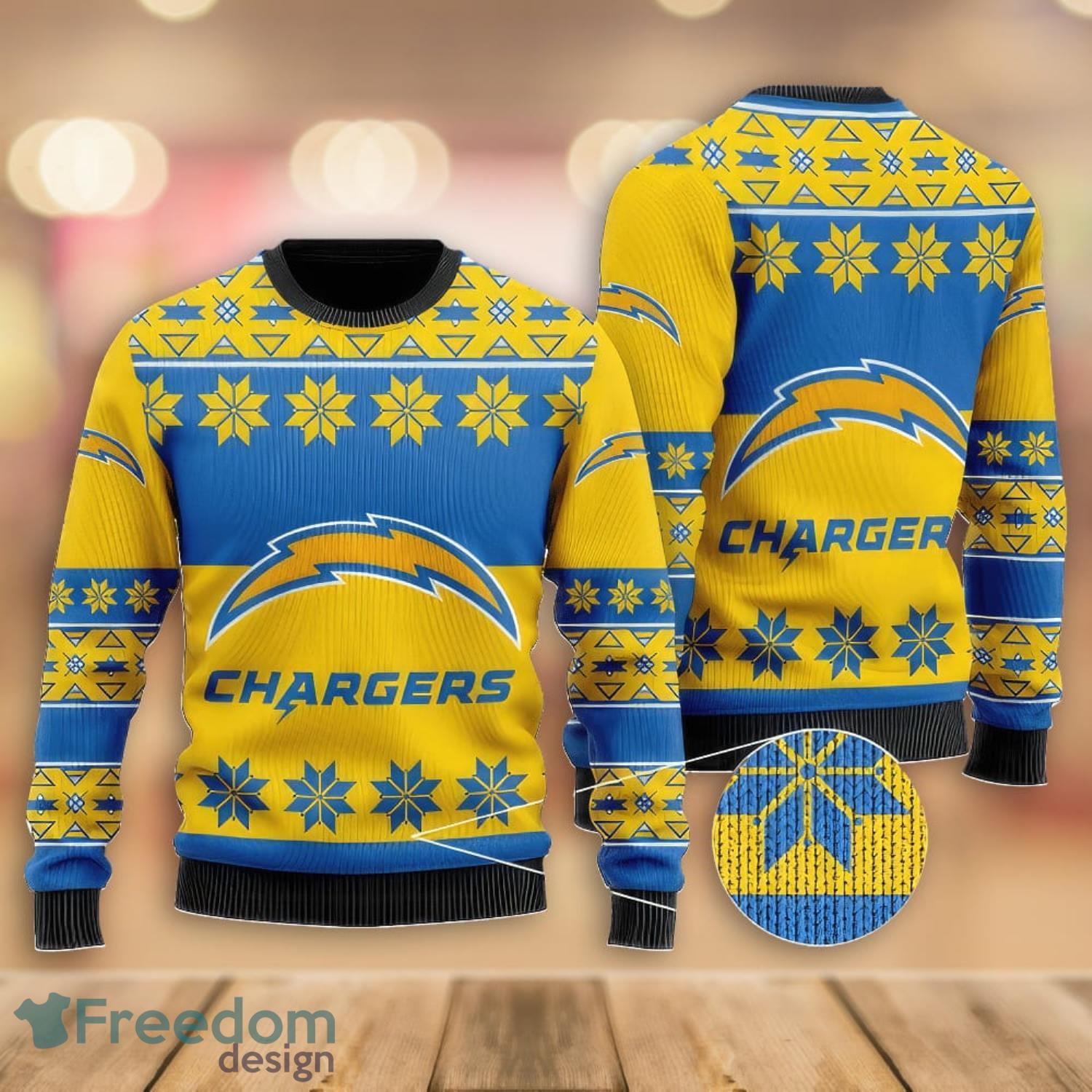 NFL Los Angeles Chargers Christmas Gift All Over Print Ugly Christmas Sweater Product Photo 1