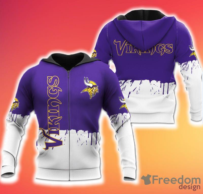 Minnesota Vikings Football Logo 3D Hoodie Nfl 3D Sweatshirt Death