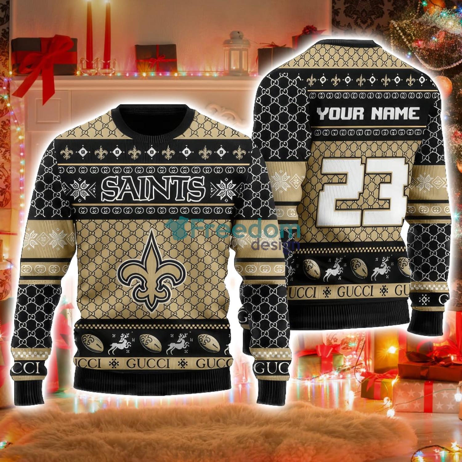 New Orleans Saints Fans Snow Ugly Christmas Sweater Gift - Freedomdesign