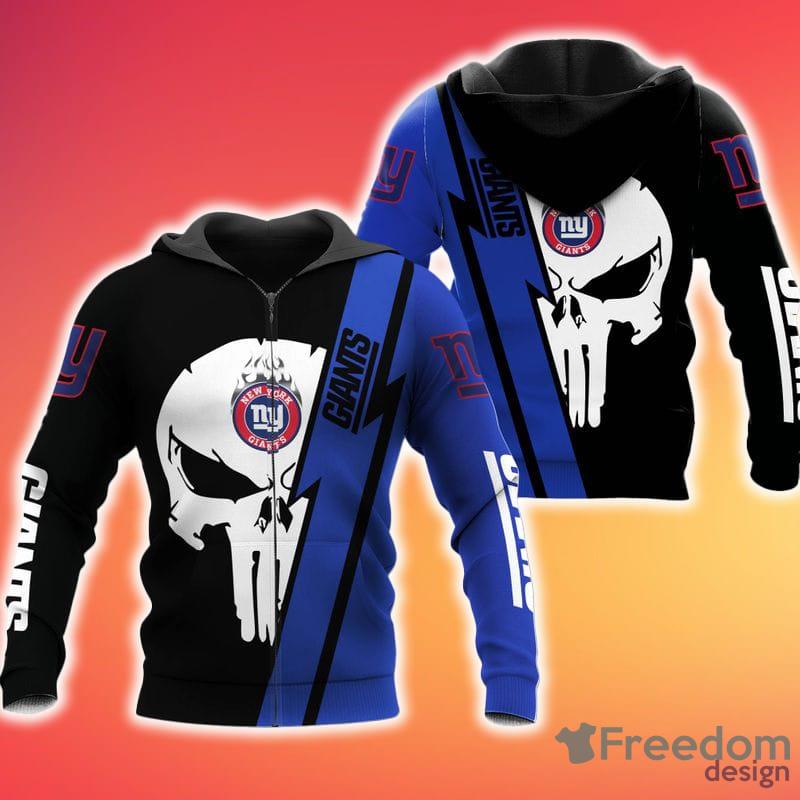 New York Giants Colors Football 3D Hoodie Logo Nfl 3D Sweatshirt