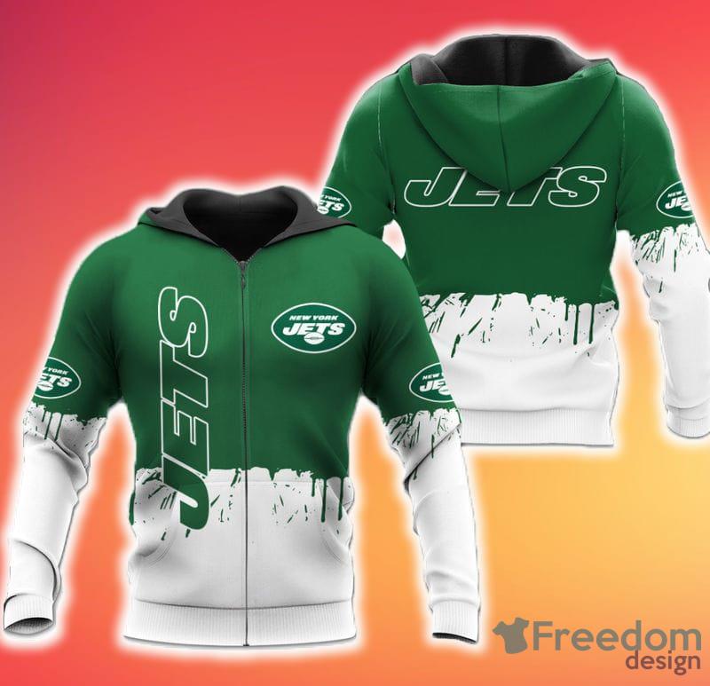 NFL New York Jets Green Unisex Hoodie, Zip Hoodie 3D All Over Print For Fans