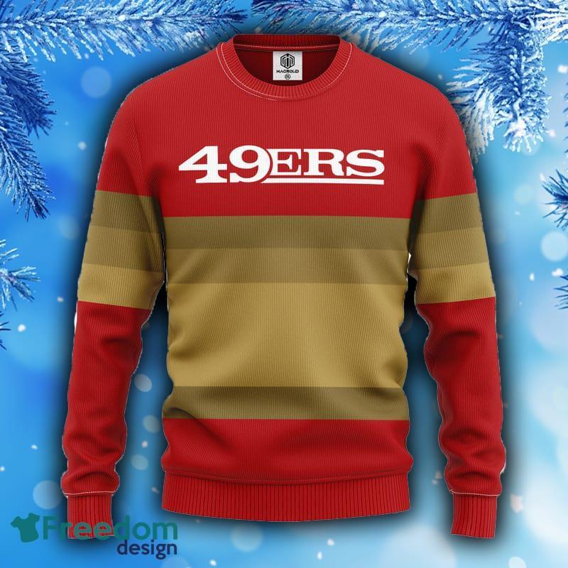 San Francisco 49ers Fans Reindeer Design Knitted Christmas Sweater -  Freedomdesign