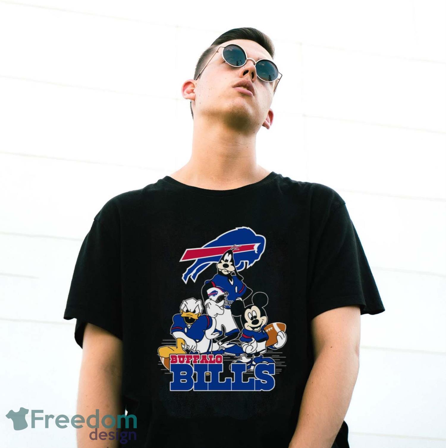 NFL Sport Fans Buffalo Bills Mickey Mouse Donald Duck Goofy Football Shirt T Shirt Product Photo 2