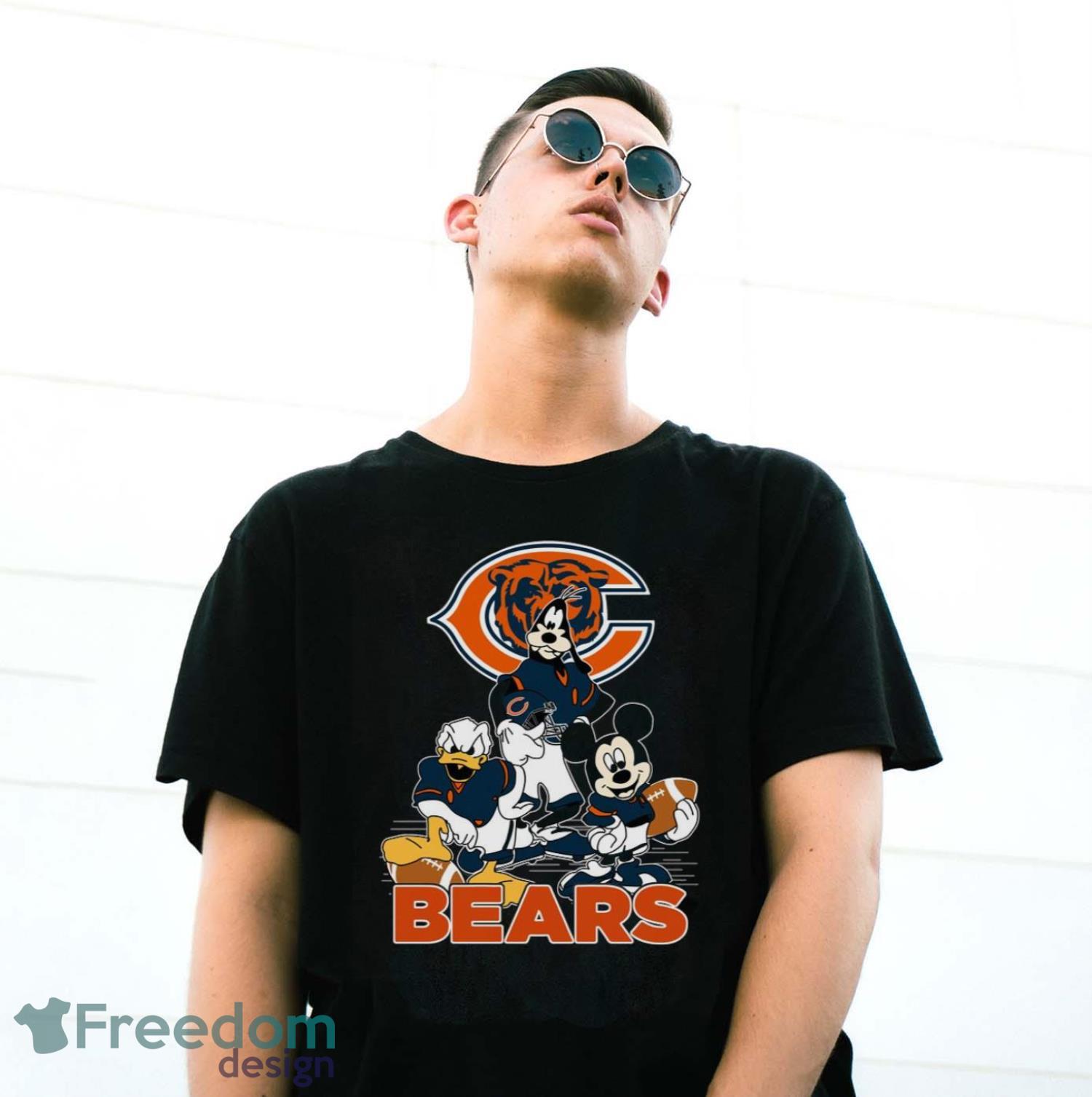 NFL Sport Fans Chicago Bears Mickey Mouse Donald Duck Goofy Football Shirt T Shirt Product Photo 2