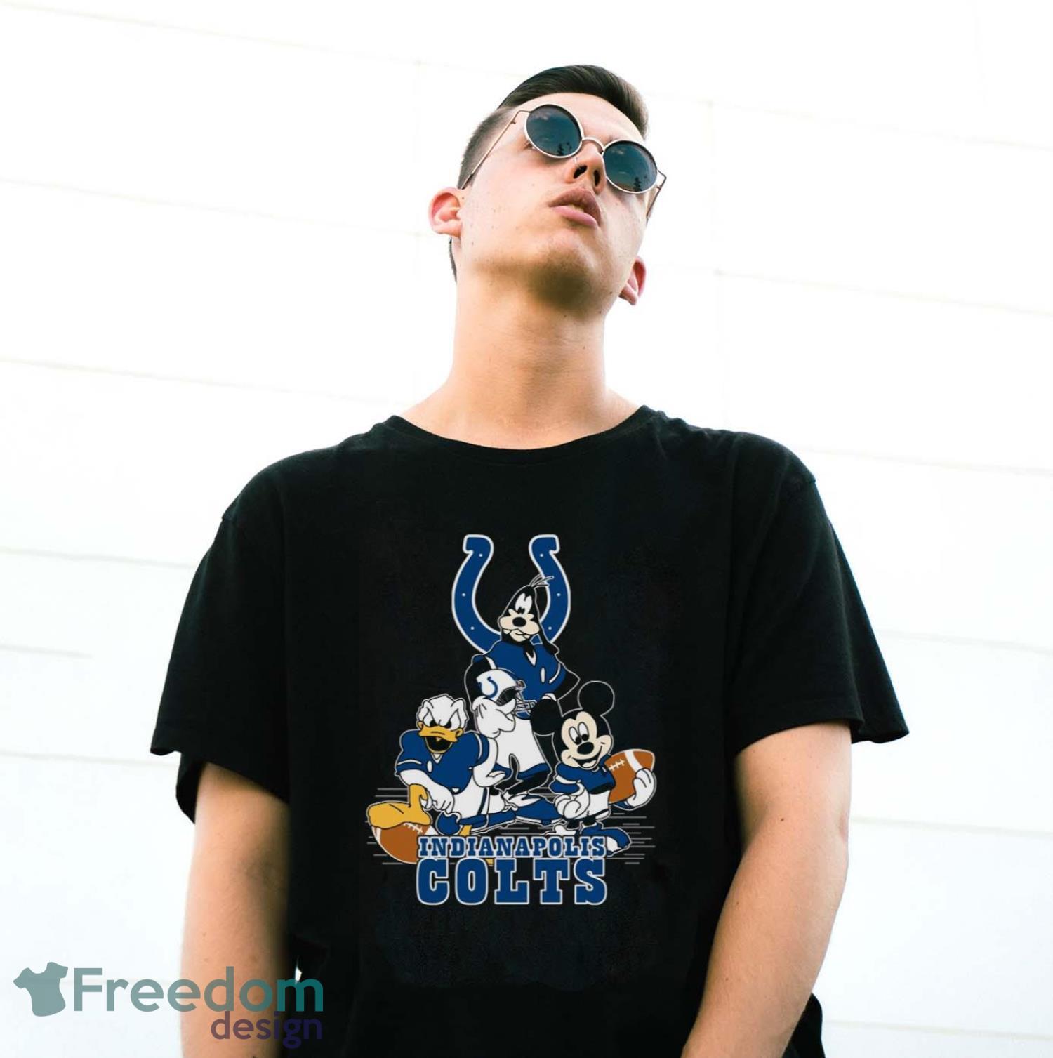 NFL Sport Fans Indianapolis Colts Mickey Mouse Donald Duck Goofy Football Shirt T Shirt Product Photo 2