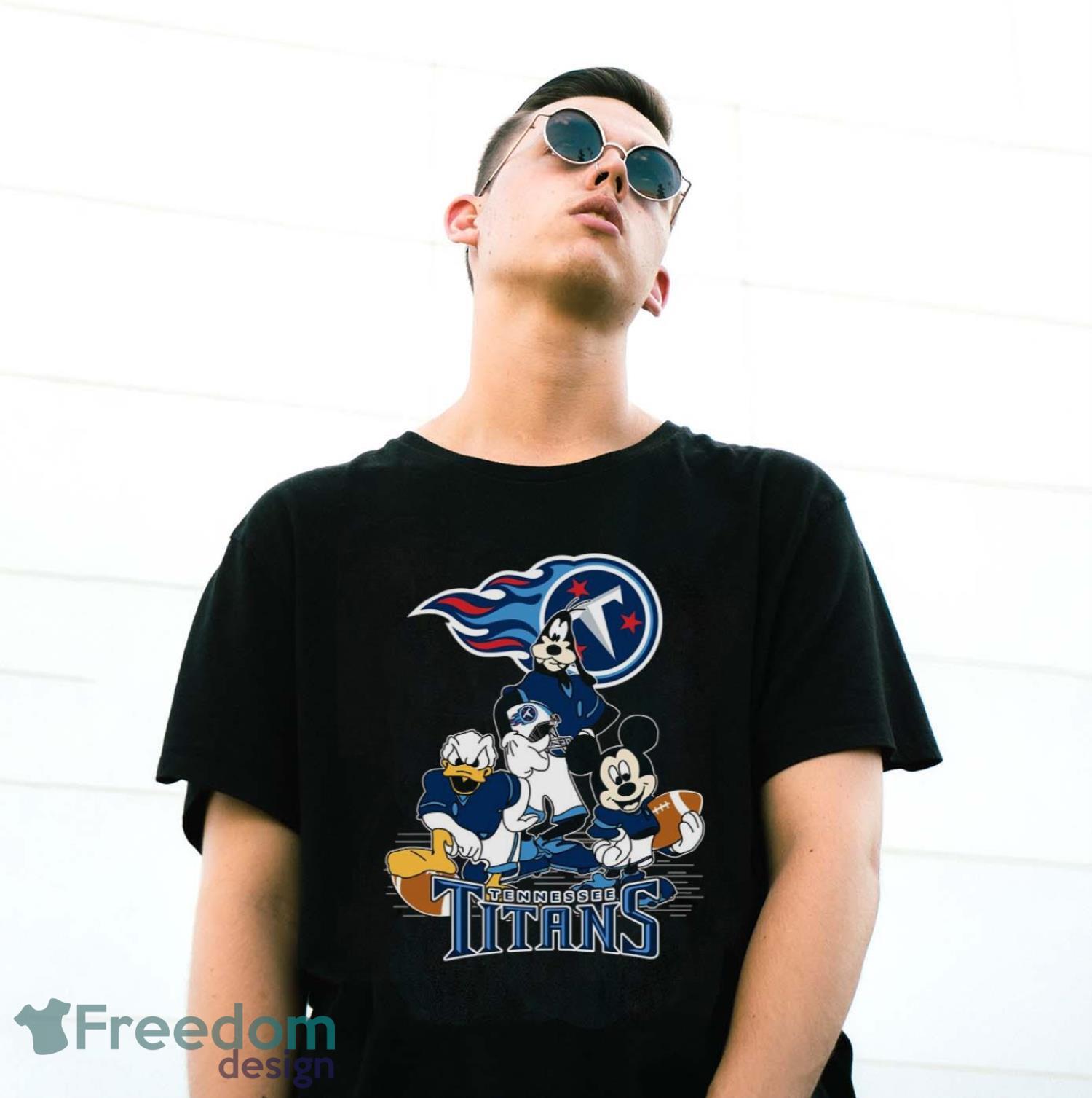 NFL Sport Fans Tennessee Titans Mickey Mouse Donald Duck Goofy Football Shirt T Shirt Product Photo 2