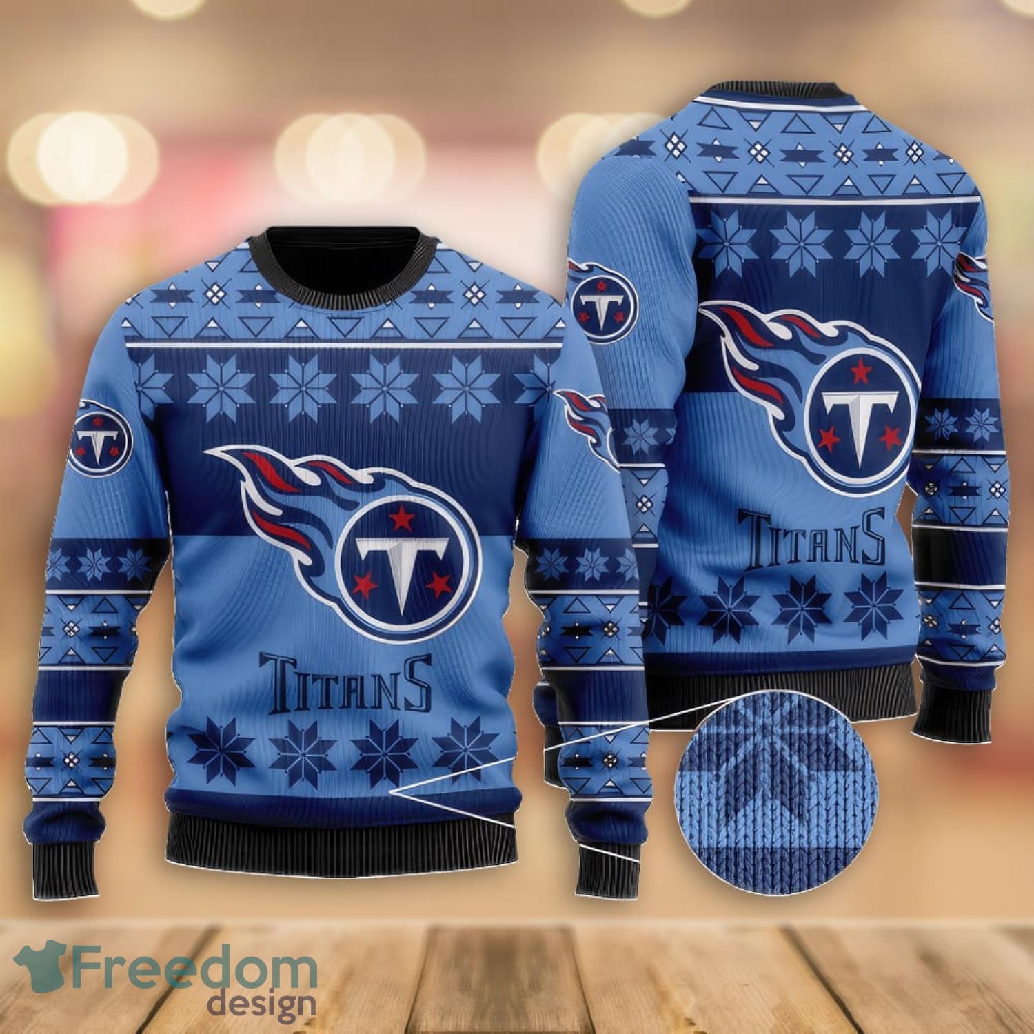 NFL Tennessee Titans Skull Santa Christmas Gift All Over Print Ugly  Christmas Sweater - Freedomdesign